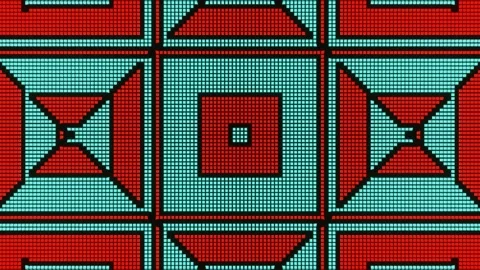 VJ Loop animation of pixel mosaic ver02 Video stock 167819873