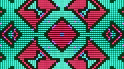 VJ Loop animation of pixel mosaic ver03 Video stock 167819936