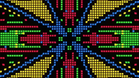 VJ Loop animation of pixel mosaic ver08. Stock Footage 167820033
