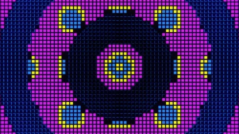 VJ Loop animation of pixel mosaic ver15 Stock Footage 167841075