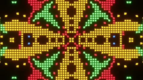 VJ Loop animation of pixel mosaic ver16 Stock Footage 167841132