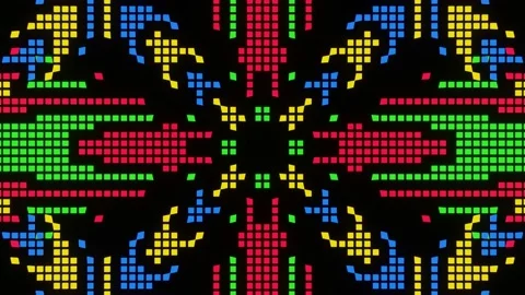 VJ Loop animation of pixel mosaic ver17 Stock Footage 167841199
