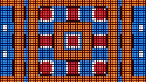 VJ Loop animation of pixel mosaic ver22 Stock Footage 167859193