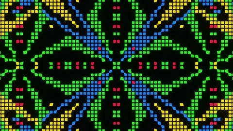 VJ Loop animation of pixel mosaic ver21 Stock Footage 167859343