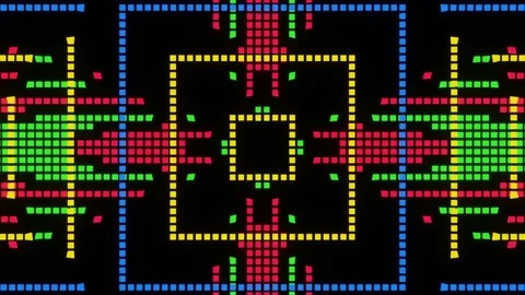 VJ Loop animation of pixel mosaic ver20 Stock Footage 167859438