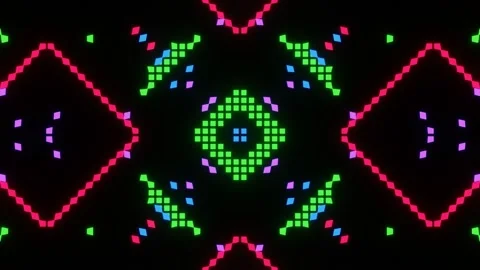 VJ Loop animation of pixel mosaic ver28 Stock Footage 167859521