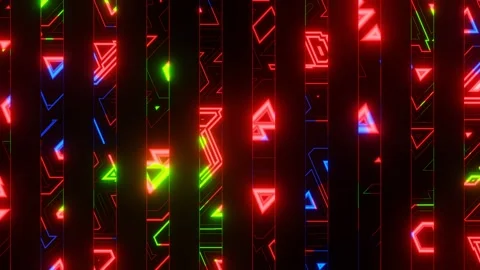 VJ Loop animation of red running lines. Stock Footage 165182407