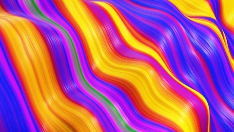 VJ Loop animation of smooth flow of multicolored rainbow waves Stock Footage 158904819