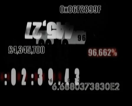 VJ LOOP - Apocalypse Countdown Numbers Stock Footage 42124930