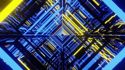 VJ loop background of the blue rhombus 4K Stock Footage 213057526