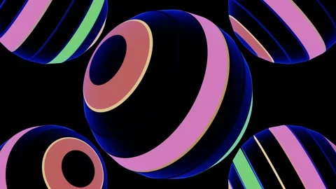 VJ Loop background neon disco balls. Stock Footage 164079393