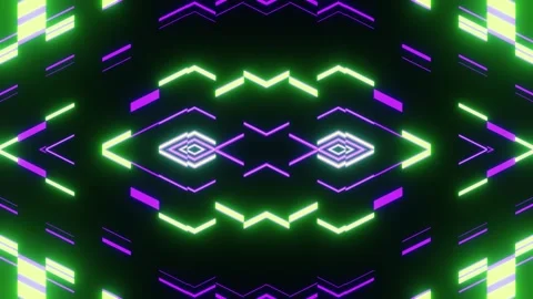 VJ loop background with x ray green with purple arrow animation0001-0240 Stock Footage 342233133