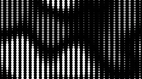 VJ Loop - Black and white striped dots tapering Stock Footage 40256838