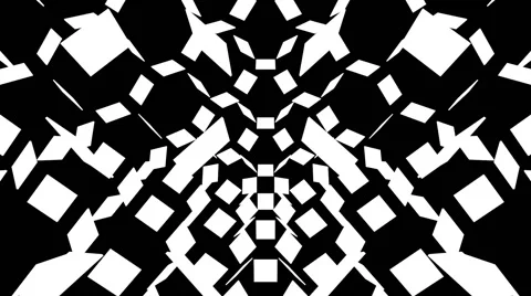 VJ Loop - Black and white rectangles rotating in 3D pyramid Stock Footage 40257221