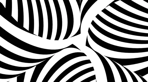 VJ Loop - Black and white tubes with moving stripes Stock Footage 40257660