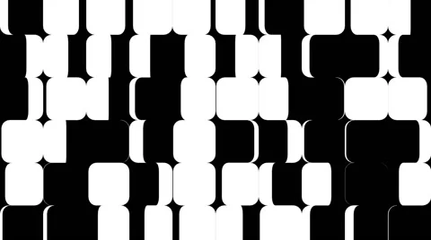 VJ Loop - Black and white rounded cubes rotating Stock Footage 40257865