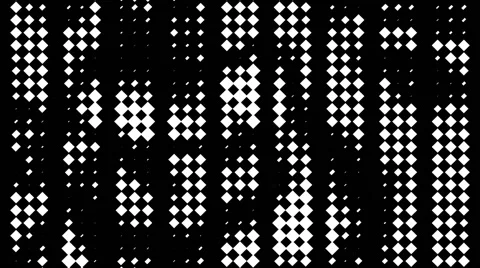 VJ Loop - Black and white diamond columns scrolling randomly Stock Footage 50024475