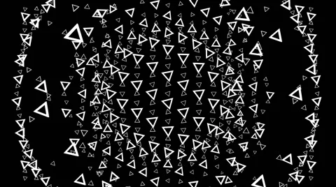 VJ Loop - Black and white triangles rippling and rotating in a circular form Stock Footage 50024567