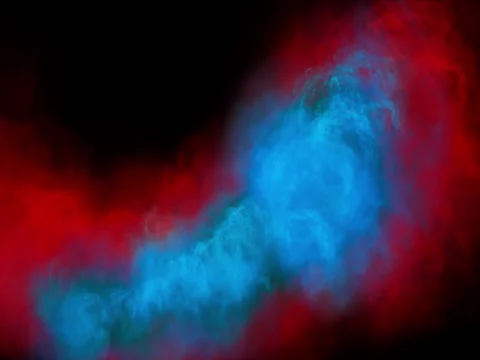 Vj Loop Blue and Red Clouds Stock Footage 76882874