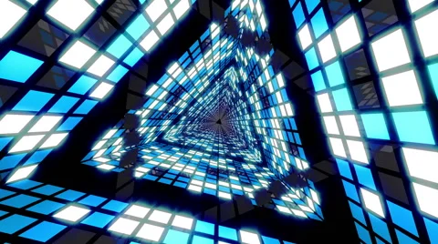 VJ Loop Blue Cold Tunnel 2 库存影片 50455319