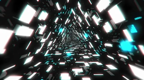 VJ Loop Blue Energy Tunnel 库存影片 60119039