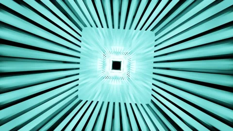 Vj loop blue fantastick frame geometric cube fractal Stock Footage 229636293