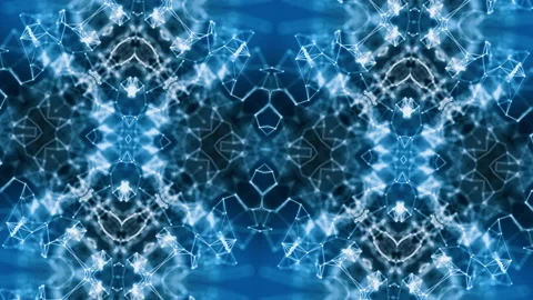 Vj Loop Blue Neon kaleidoscope. Seamless animation. Stock Footage 170237150
