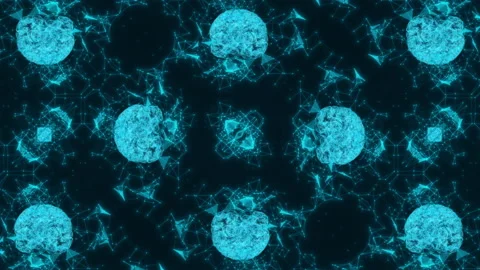 Vj Loop Blue Neon kaleidoscope. Seamless animation. Stock-Footage 170239997