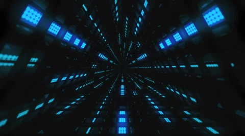 VJ Loop Blue Triangular Tunnel 库存影片 60116649