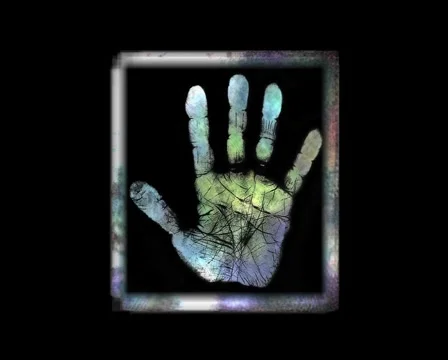 VJ LOOP - Border Hand Print Stock Footage 42127186