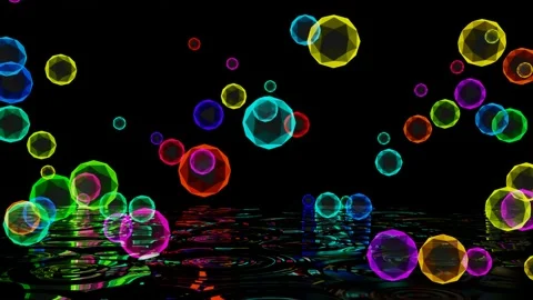 VJ Loop Bouncing Colorful Bright Glass Balls. 스톡 동영상 166863421