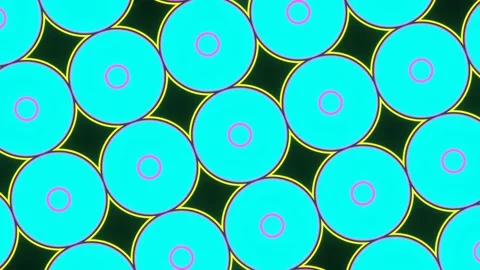 VJ Loop Bright multi-colored pulsation of circles for LED screens Video stock 191963143
