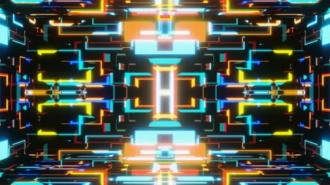 VJ Loop Bright shimmering neon Background. Video stock 167990770