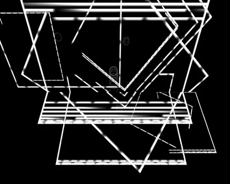 VJ LOOP - Broken Glitchy White  Lines Stock Footage 42126980