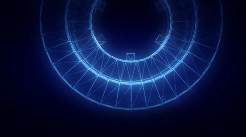 VJ Loop - Cassette tape wireframe parts slowly rebuild Stock Footage 35798149