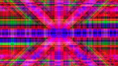 VJ Loop Check Grid Lines Stripes Cross Abstract Neon Pattern Stock Footage 153393180