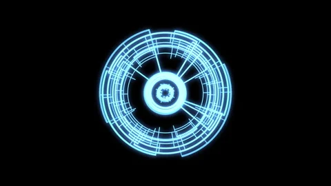 VJ Loop Circle Radial Geometric Patterns Audio Reactive S Blue Animation Video stock 273957397