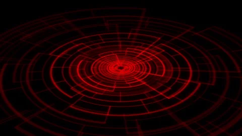 VJ Loop Circle Radial Geometric Patterns Ripple X60 Degrees Arc L Red Animation Vidéo 295910553