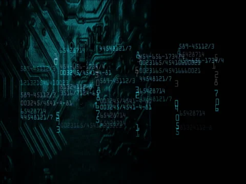 Vj Loop Circuit Board Digital Stock Footage 76883091