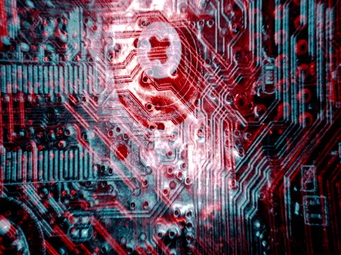 Vj Loop Circuit Board Stock Footage 76883243
