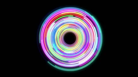 VJ Loop Circular rings Stock Footage 50599916