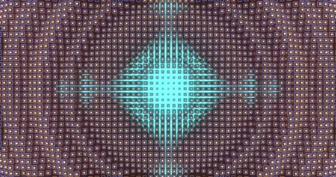 Vj loop Circular wave effects. Neon light blue and yellow. Stock Footage 168187072