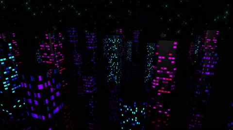 VJ Loop Color Night City Equalizer 4K 02 Stock Footage 53896445
