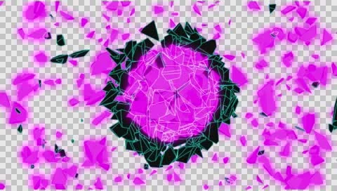 VJ Loop colorful explosion neon metal beats 128 bpm outlined 720p Stock Footage 61849521