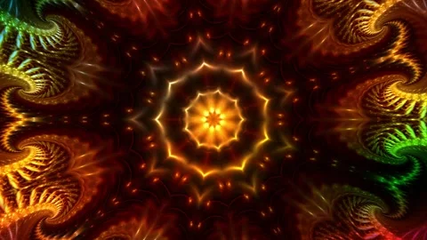 VJ Loop with Colorful Geometric Patterns Background 4k 60 FPS Stock Footage 261277845