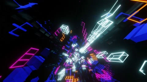 VJ Loop Crazy Rotation of Abstract Bright Tunnel. Stock Footage 167016428