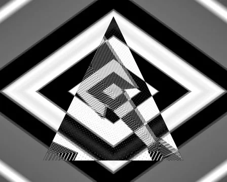 VJ LOOP - Crazy Triangle Glitches Stock Footage 42126966