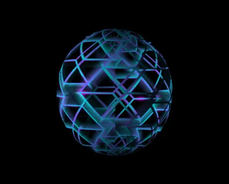 VJ LOOP - Cubed line moving sphere Stock Footage 30636960