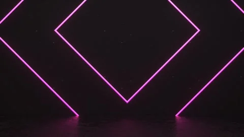 VJ LOOP A dark background with glowing pink diamond shapes,  Stock-Footage 287427519
