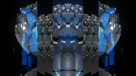 VJ Loop Diamond Sword geometry sphere abstract stones transition pattern Stock Footage 144954946